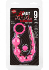 All About Anal Silicone Anal Beads 9 Balls Pink Sex Toy