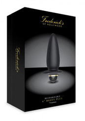 Foh Rechargeable 4 Booty Plug Blk Best Sex Toy