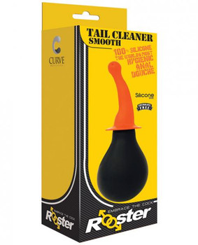 Rooster Tail Cleaner Smooth Orange Anal Douche Best Sex Toy