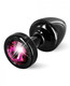 Diogol Anni Round Black T1 Butt Plug Fuchsia Pink by Diogol Sarl - view 2