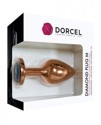 Dorcel Aluminium Bejeweled Diamond Plug - Rose Gold Medium Sex Toy