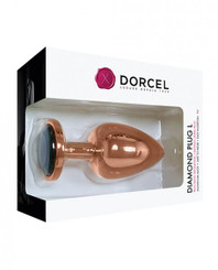 Dorcel Aluminium Bejeweled Diamond Plug - Rose Gold Large Sex Toys