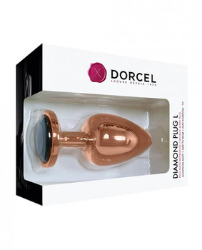 Dorcel Aluminium Bejeweled Diamond Plug - Rose Gold Large Sex Toys