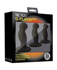Nexus G Play Trio Rechargeable Massagers - Black Best Sex Toy