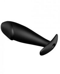 Pretty Love Vibrating Penis Shaped Butt Plug Black by Liaoyang Baile Health Care