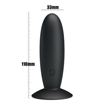 Pretty Love Butt Plug Massager 12 Function Black Adult Toys
