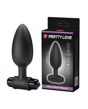 Pretty Love Vibra Butt Plug Ii - Black Adult Toy