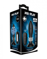 Mr. Play Rotating Bead Butt Plug - Black by Liaoyang baile health care produ