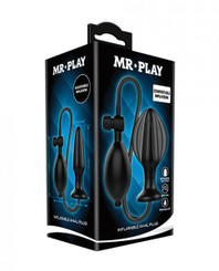 Mr. Play Inflatable Anal Plug - Black by Liaoyang baile health care produ