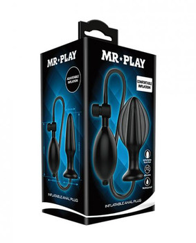 Mr. Play Inflatable Anal Plug - Black by Liaoyang baile health care produ