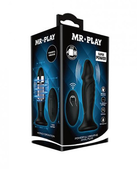 Mr. Play Phallic Vibrating Anal Plug - Black Best Adult Toys
