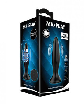Mr. Play Vibrating Anal Plug - Black Adult Toys