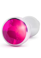 Rich R8 3.5 inches Butt Plug Metal Silver Sapphire by Shots Toys