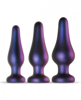 Hueman Comets Butt Plug Set Of 3 - Purple Sex Toy