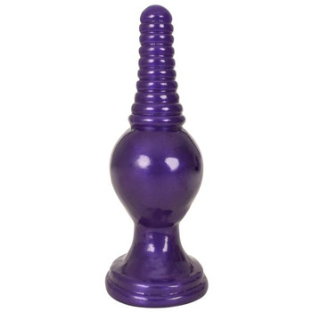 The King Ribbed Tip Anal Plug &acirc; Purple Adult Sex Toy
