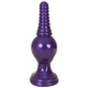 The King Ribbed Tip Anal Plug Purple by Curve Toys - view 4