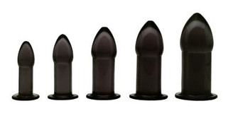 5 Piece Anal Trainer Set - Black by XR Brands