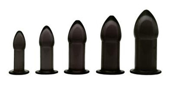 5 Piece Anal Trainer Set - Black by XR Brands