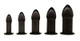 5 Piece Anal Trainer Set - Black by XR Brands