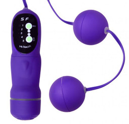 5 Function Purple Vibrating Pleasure Beads by XR Brands