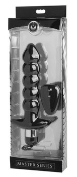 Wireless Black Vibrating Anal Beads With Remote by XR Brands