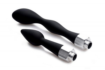 Premium Silicone Enema Attachment Set Black by XR Brands