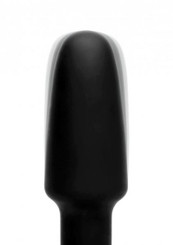 Popper Plug 7X Vibrating Silicone Anal Plug Black Large
