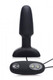 XR Brands Popper Plug 7X Vibrating Silicone Anal Plug Black Large - Product SKU CNVXR-AF579-LARGE