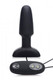 Popper Plug 7X Vibrating Silicone Anal Plug Black Large by XR Brands - view 3