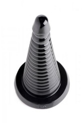 Giant Ribbed Anal Cone Black by XR Brands