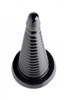 Giant Ribbed Anal Cone Black by XR Brands