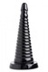 Giant Ribbed Anal Cone Black by XR Brands - view 4
