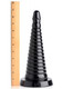 Giant Ribbed Anal Cone Black by XR Brands - view 2