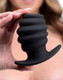 Hive Anal Tunnel Silicone Ribbed Hollow Anal Plug Large by XR Brands - view 2