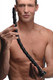 Hosed Swirled 18 Inches Thin Anal Snake Black by XR Brands - view 2