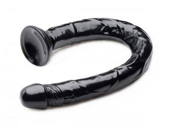 Hosed Realistic 19 Inches Anal Dildo Black by XR Brands