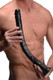 Hosed Realistic 19 Inches Anal Dildo Black by XR Brands - view 2