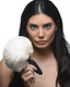 Large Vibrating Anal Plug With Interchangeable Bunny Tail - White by XR Brands