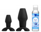 Hollow Anal Plug Trainer Set With Desensitizing Lube by XR Brands - Product SKU CNVXR -AE438