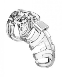 Mancage Chastity Cage 3.5 inches Transparent Model 2 by Shots Toys