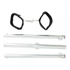 Expand Spreader Bar & Cuffs Set Aluminum Silver by Sportsheets