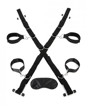 Over The Door Cross With 4 Universal Restraint Cuffs by Electric Eel Inc