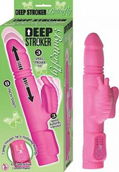 Deep Stroker Butterfly Vibrator Pink Adult Sex Toys