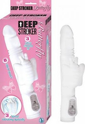 Deep Stroker Butterfly Vibrator White Adult Toy