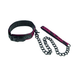 Scandal Collar With Leash Red Black O/S Best Sex Toys