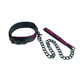 Scandal Collar With Leash Red Black O/S by Cal Exotics