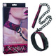 Scandal Collar With Leash Red Black O/S by Cal Exotics - view 3