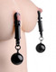 XR Brands Black Bomber Nipple Clamps Ball Weights - Product SKU XRAD976