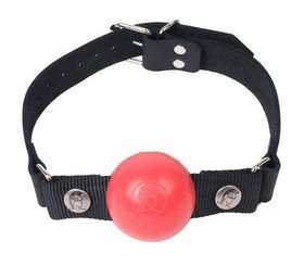 Nickel Free Silicone Ball Gag Large - Red Sex Toys