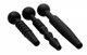 XR Brands Dark Rods 3 Piece Silicone Penis Plug Set Black - Product SKU XRAE840